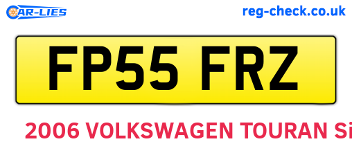 FP55FRZ are the vehicle registration plates.