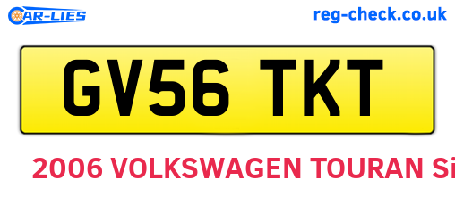 GV56TKT are the vehicle registration plates.