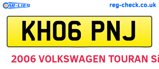 KH06PNJ are the vehicle registration plates.
