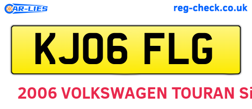 KJ06FLG are the vehicle registration plates.