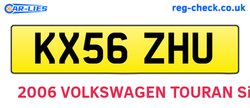 KX56ZHU are the vehicle registration plates.