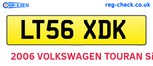 LT56XDK are the vehicle registration plates.