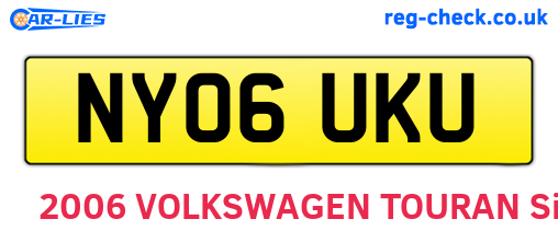 NY06UKU are the vehicle registration plates.