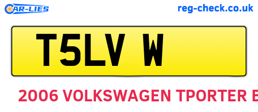 T5LVW are the vehicle registration plates.