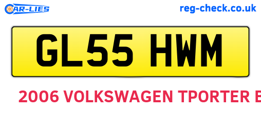GL55HWM are the vehicle registration plates.