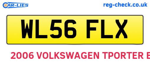 WL56FLX are the vehicle registration plates.