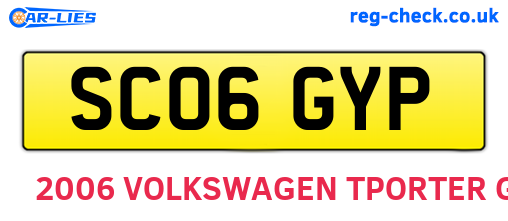 SC06GYP are the vehicle registration plates.