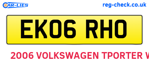 EK06RHO are the vehicle registration plates.
