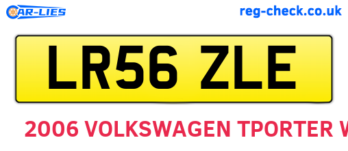 LR56ZLE are the vehicle registration plates.