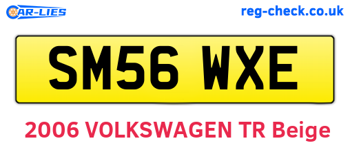 SM56WXE are the vehicle registration plates.