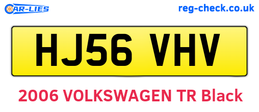 HJ56VHV are the vehicle registration plates.