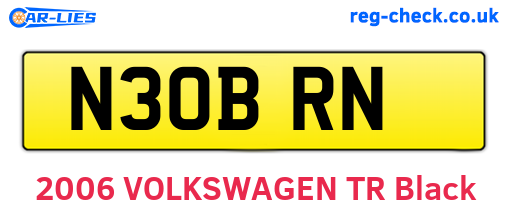 N30BRN are the vehicle registration plates.