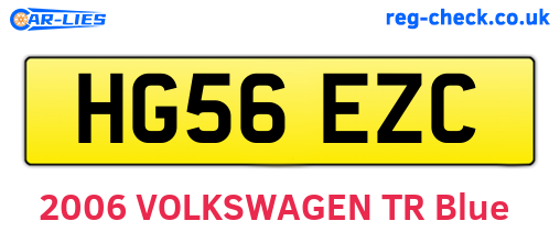 HG56EZC are the vehicle registration plates.