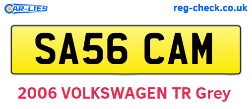 SA56CAM are the vehicle registration plates.