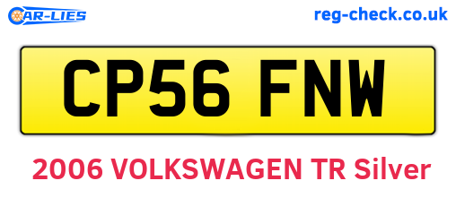 CP56FNW are the vehicle registration plates.