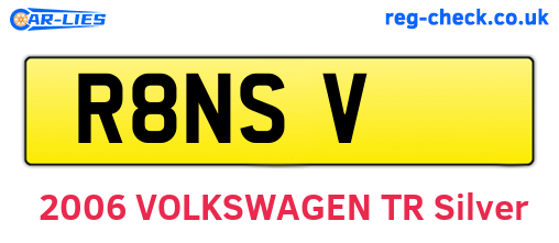 R8NSV are the vehicle registration plates.