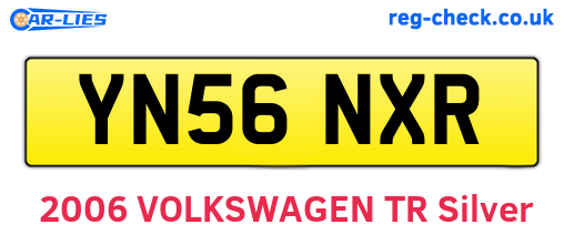 YN56NXR are the vehicle registration plates.