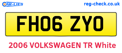 FH06ZYO are the vehicle registration plates.
