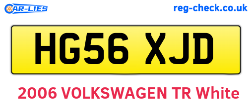 HG56XJD are the vehicle registration plates.