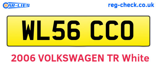 WL56CCO are the vehicle registration plates.