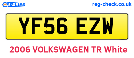 YF56EZW are the vehicle registration plates.
