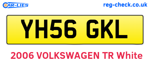YH56GKL are the vehicle registration plates.
