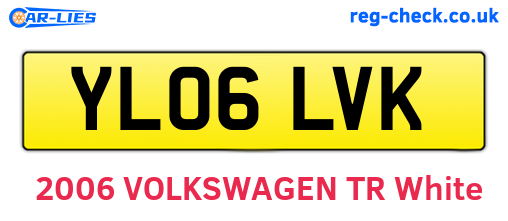 YL06LVK are the vehicle registration plates.