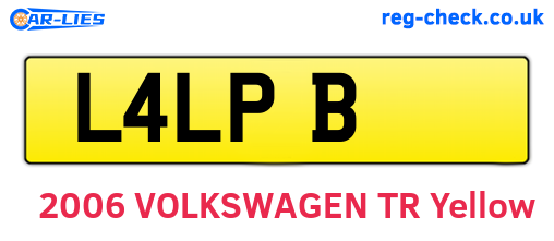 L4LPB are the vehicle registration plates.