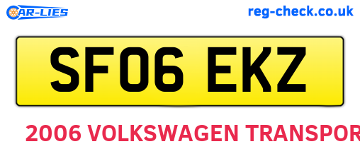 SF06EKZ are the vehicle registration plates.