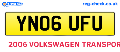 YN06UFU are the vehicle registration plates.