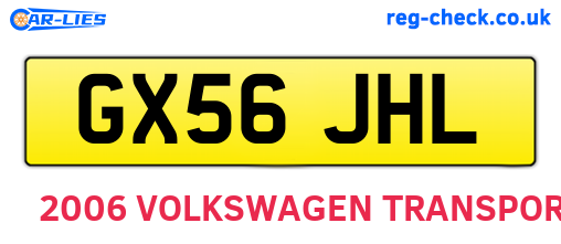 GX56JHL are the vehicle registration plates.
