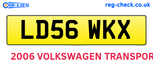 LD56WKX are the vehicle registration plates.
