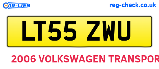 LT55ZWU are the vehicle registration plates.
