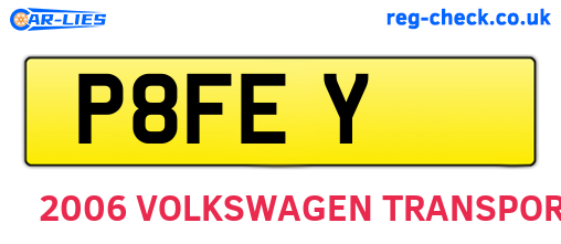 P8FEY are the vehicle registration plates.