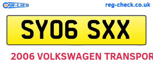 SY06SXX are the vehicle registration plates.