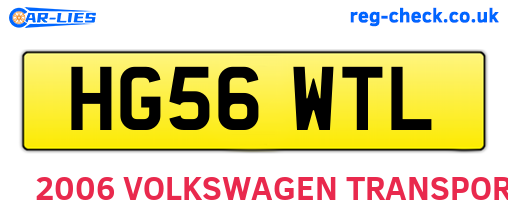 HG56WTL are the vehicle registration plates.