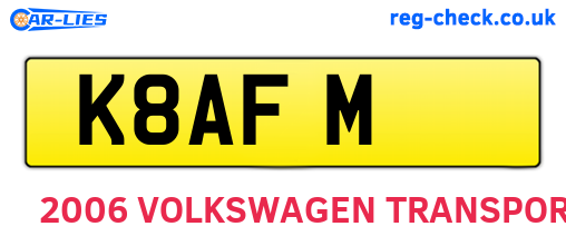 K8AFM are the vehicle registration plates.