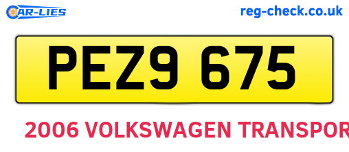 PEZ9675 are the vehicle registration plates.
