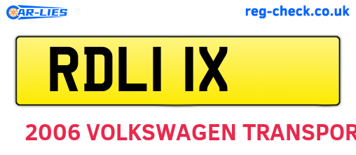 RDL11X are the vehicle registration plates.