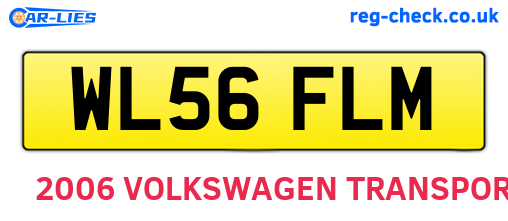 WL56FLM are the vehicle registration plates.