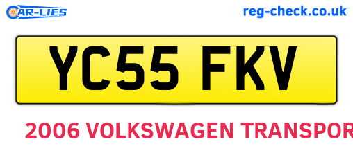 YC55FKV are the vehicle registration plates.