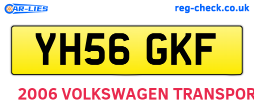 YH56GKF are the vehicle registration plates.