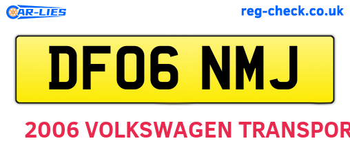 DF06NMJ are the vehicle registration plates.