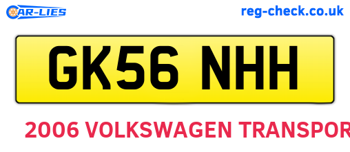 GK56NHH are the vehicle registration plates.