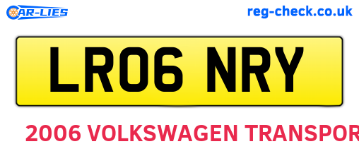 LR06NRY are the vehicle registration plates.