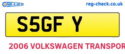 S5GFY are the vehicle registration plates.