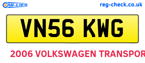 VN56KWG are the vehicle registration plates.