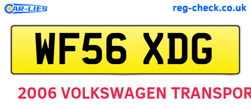WF56XDG are the vehicle registration plates.