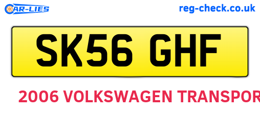 SK56GHF are the vehicle registration plates.