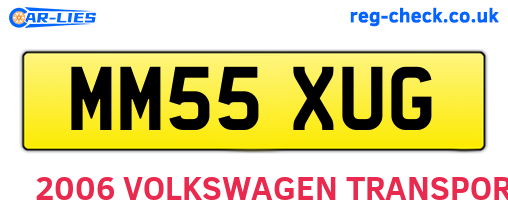 MM55XUG are the vehicle registration plates.